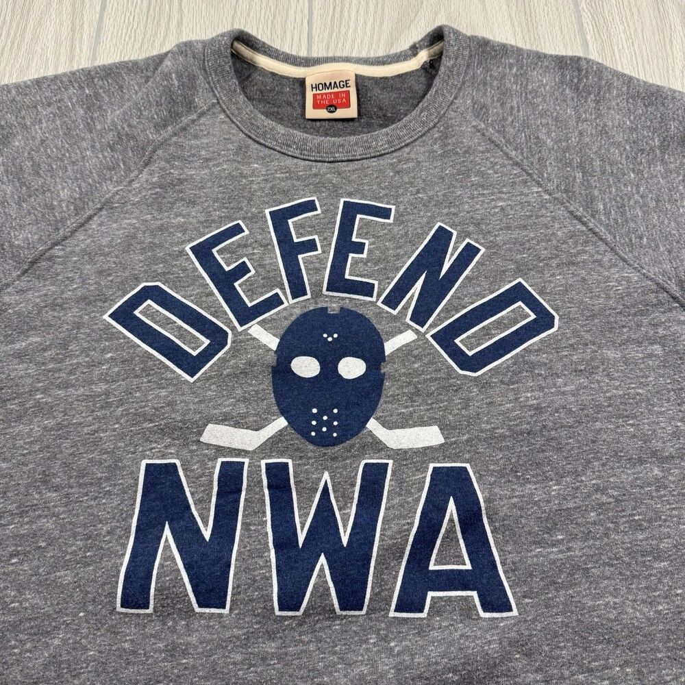 Columbus Blue Jackets Defend NWA Crewneck Men’s 2XL Gray Soft Homage Made in USA